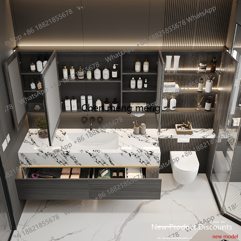 Luxury Skincare Makeup - L6080 Italian Light Luxury Bathroom Cabinet